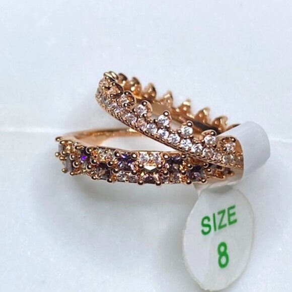 Brown Tourmaline CZ Ring RBP7460 Sudden Sparkle Size 8 - Picture 1 of 5